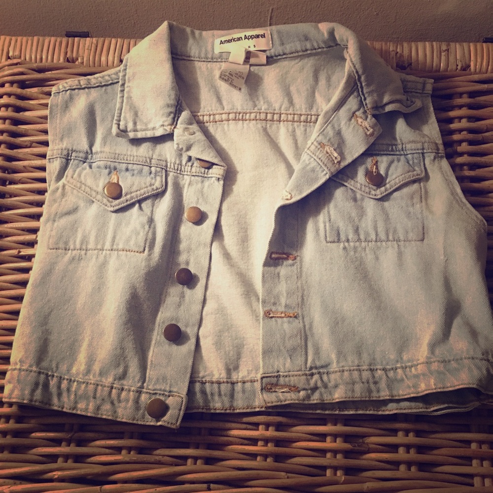 American Apparel sleeveless denim jacket